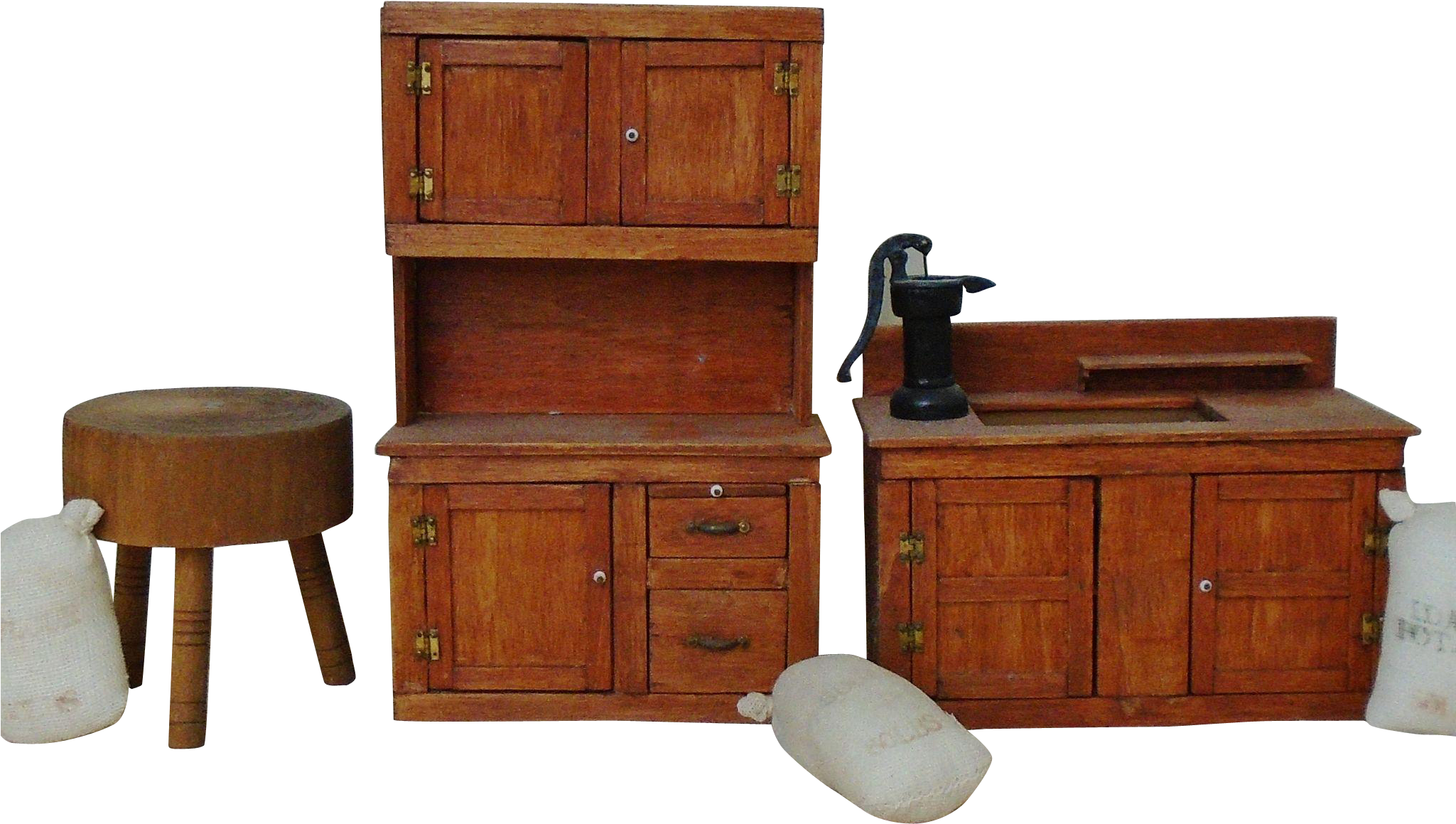 Lot F Vintage Dollhouse Kitchen Wood Furniture Dry - Lot F Vintage Dollhouse Kitchen Wood Furniture Dry (2048x2048)