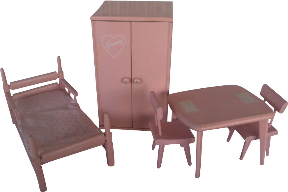Vogue Ginny Pink Wooden Doll Furniture Set C - Wardrobe (988x988)