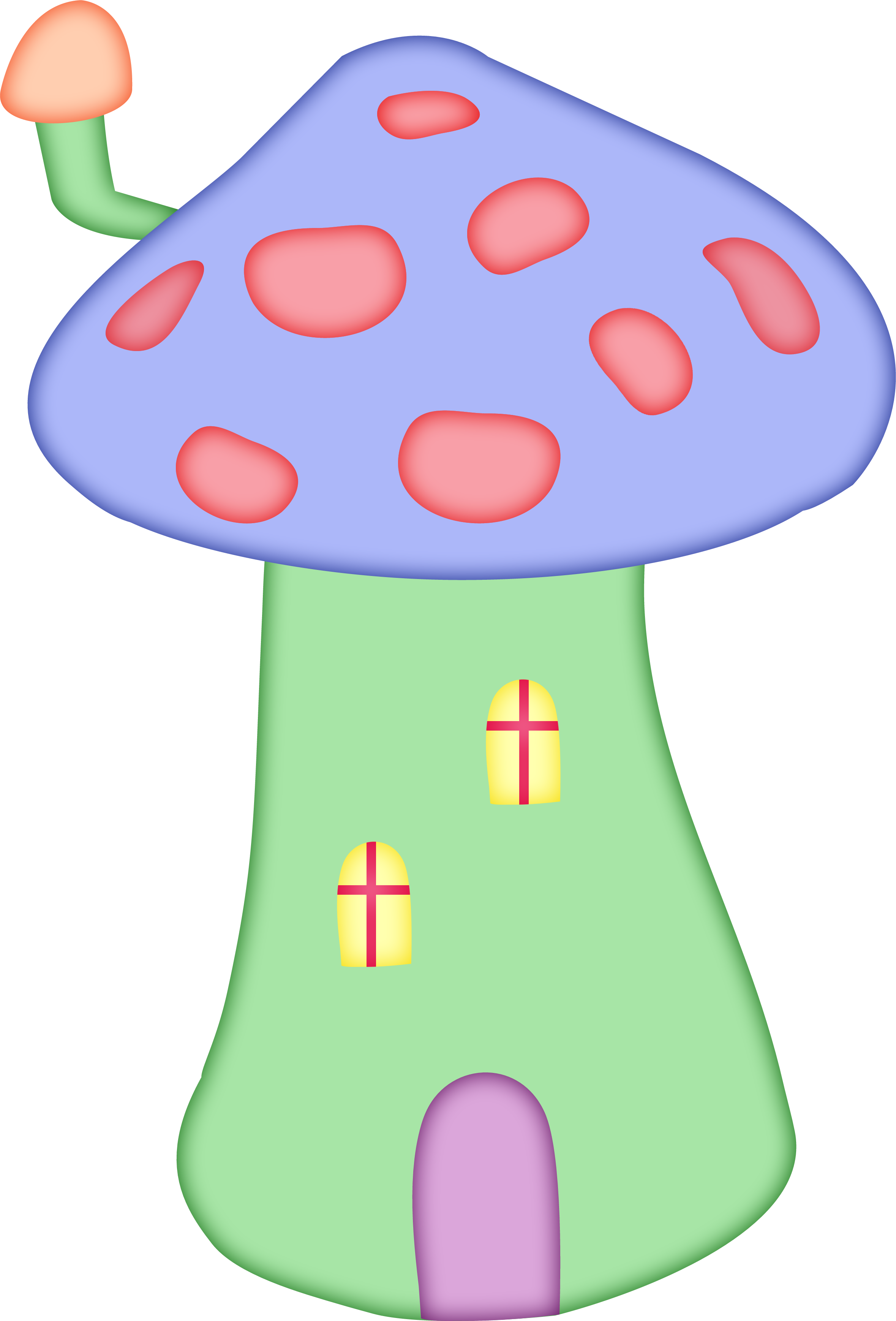 Mushroom Clipart Cute Thing - Hongitos Animados Tiernos (2359x3477)