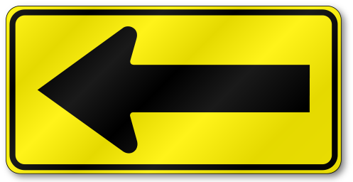 Large Straight Arrow W1-6 - Traffic Sign (500x500)