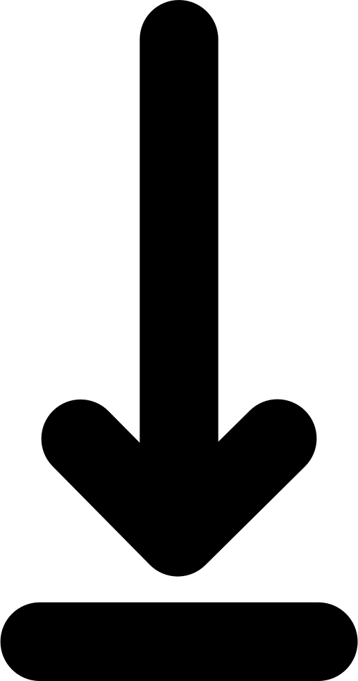 Straight Down Arrow On A Line Comments - Download Arrow Icon (516x980)