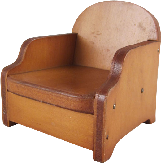 Wanner, Grand Rapids 1-1/2 Club Chair Dollhouse Furniture - Club Chair (526x526)