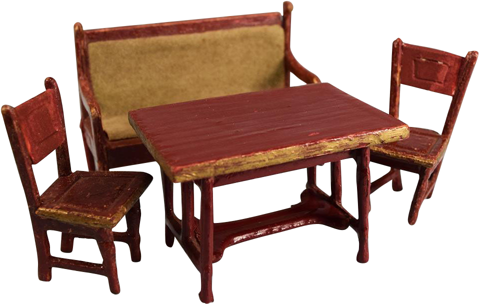 Antique German Gottschalk Dollhouse Art Nouveau Parlor - Chair (957x957)