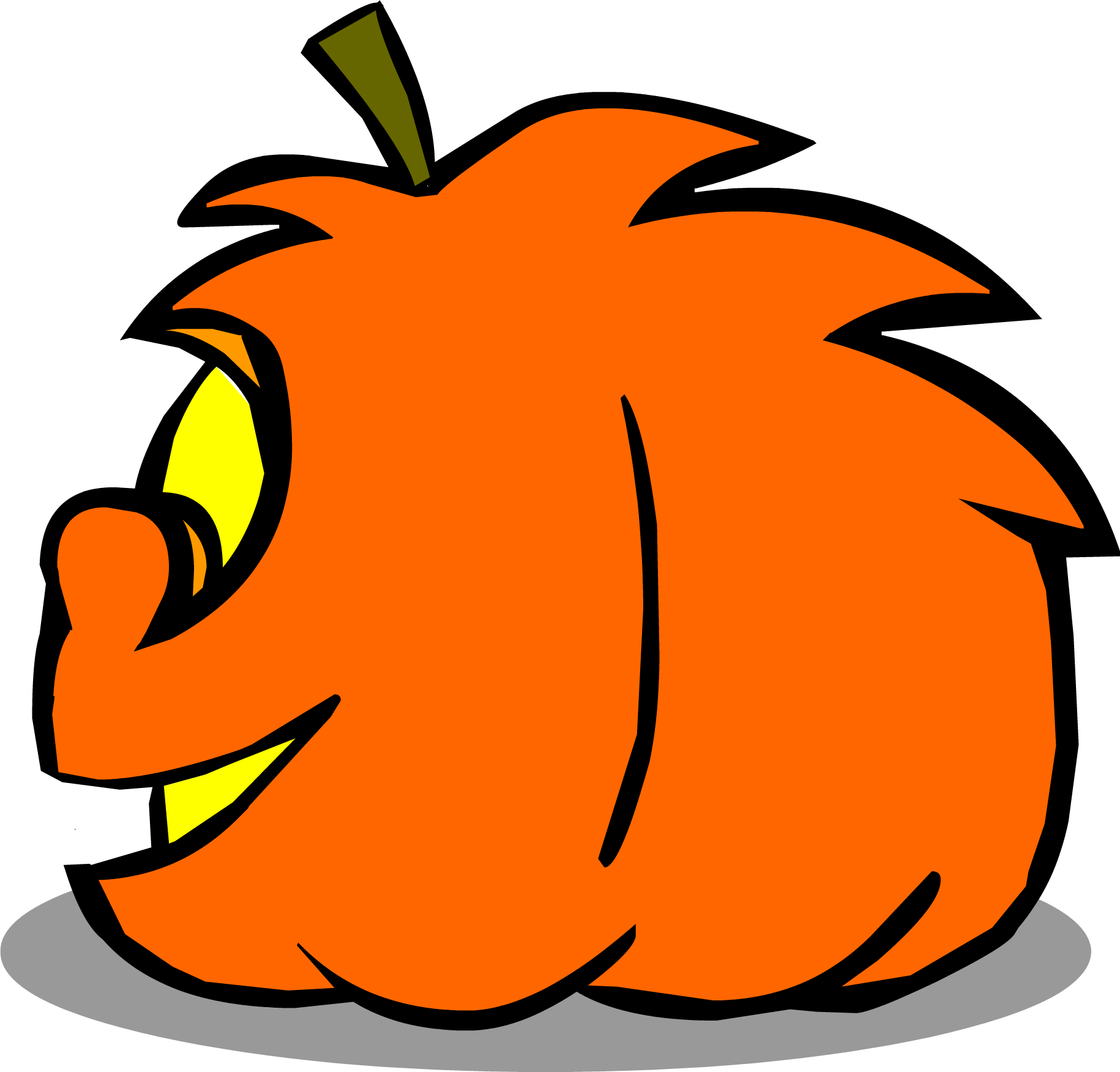 Puffle Jack O Lantern Sprite 003 - Jack-o'-lantern (1830x1751)