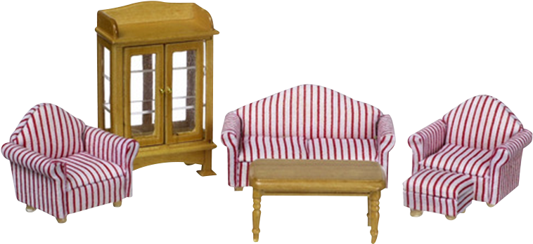 Town Square Miniatures Oak Living Room Set (1024x1024)