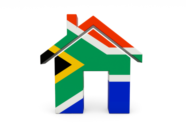 Illustration Of Flag Of South Africa - House With South African Flag (640x480)