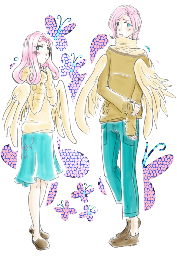 Fluttershy By Himram On Deviantart - Butterscotch Mlp Anime (713x1120)