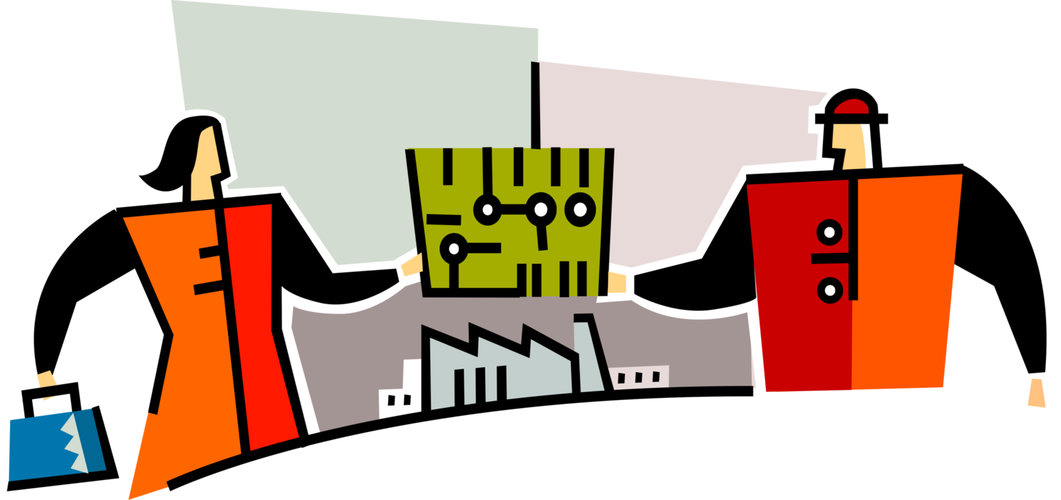 Vector Illustration Of Industrial Manufacturing Factory - Vector Illustration Of Industrial Manufacturing Factory (1485x700)