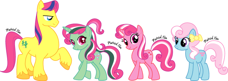 My Little G4 Ponies By Qocottoncandyoq - My Little Pony G4 (730x261)