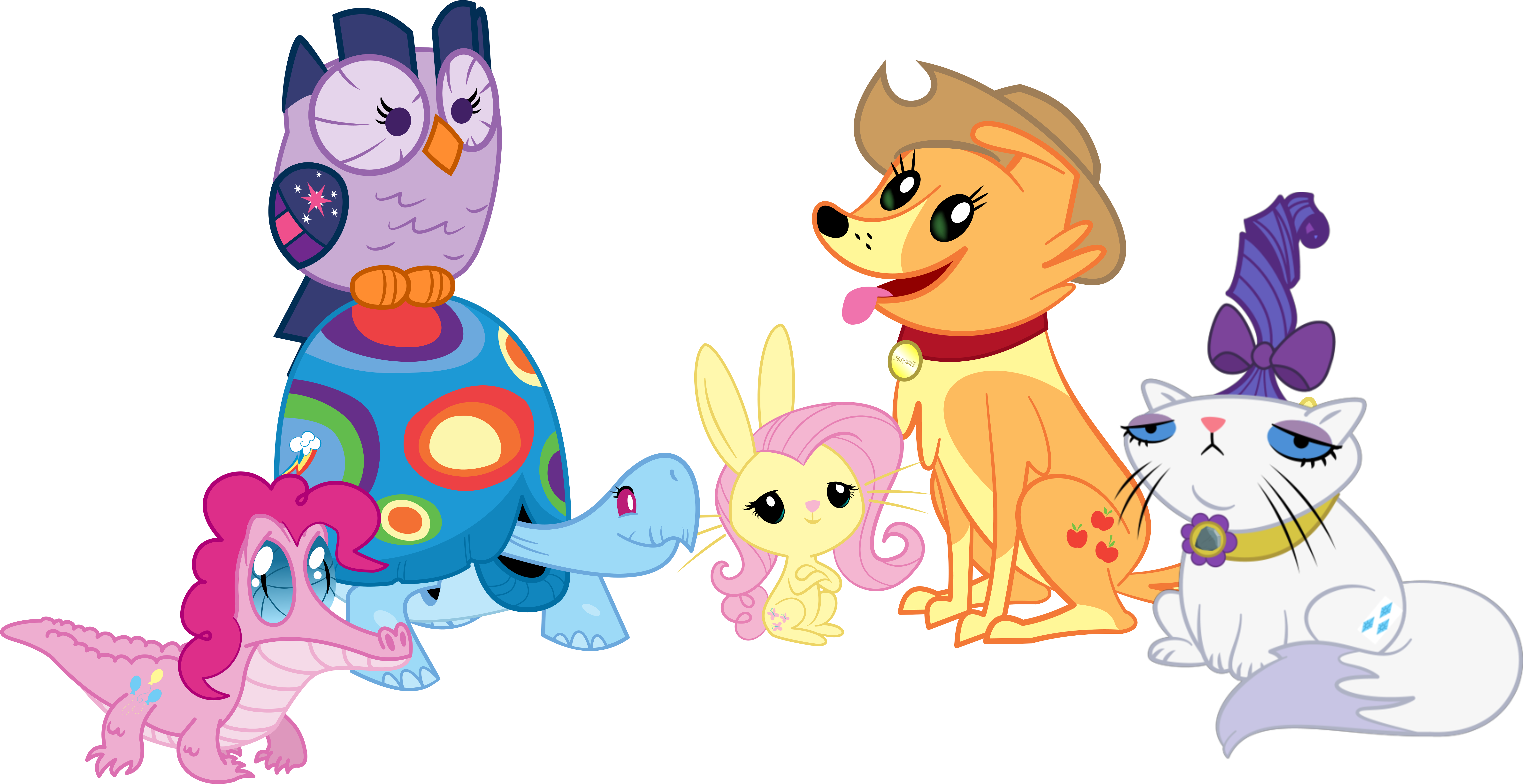 My Little Critters By Java Jive - Mlp Mane 6 As Pets (6291x3239)