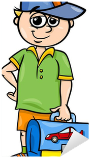 Grade School Student Cartoon Illustration Sticker • - School Student Cartoon (400x400)