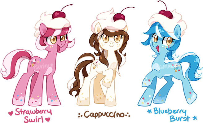 Mlp Adoptable Auction ~ Ice Cream Triplets[closed] - Mlp Ice Cream Pony (686x414)