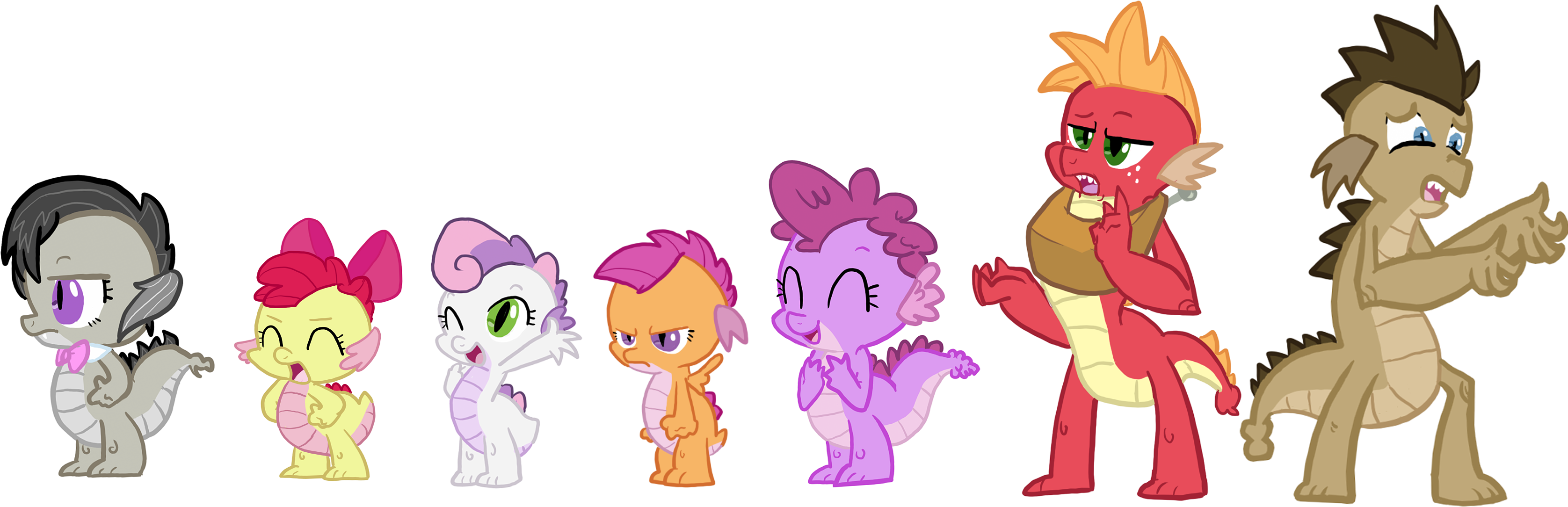 Pony Rainbow Dash Rarity Sweetie Belle Princess Luna - Honesty Kindness Laughter Generosity Loyalty Magic (3425x1289)