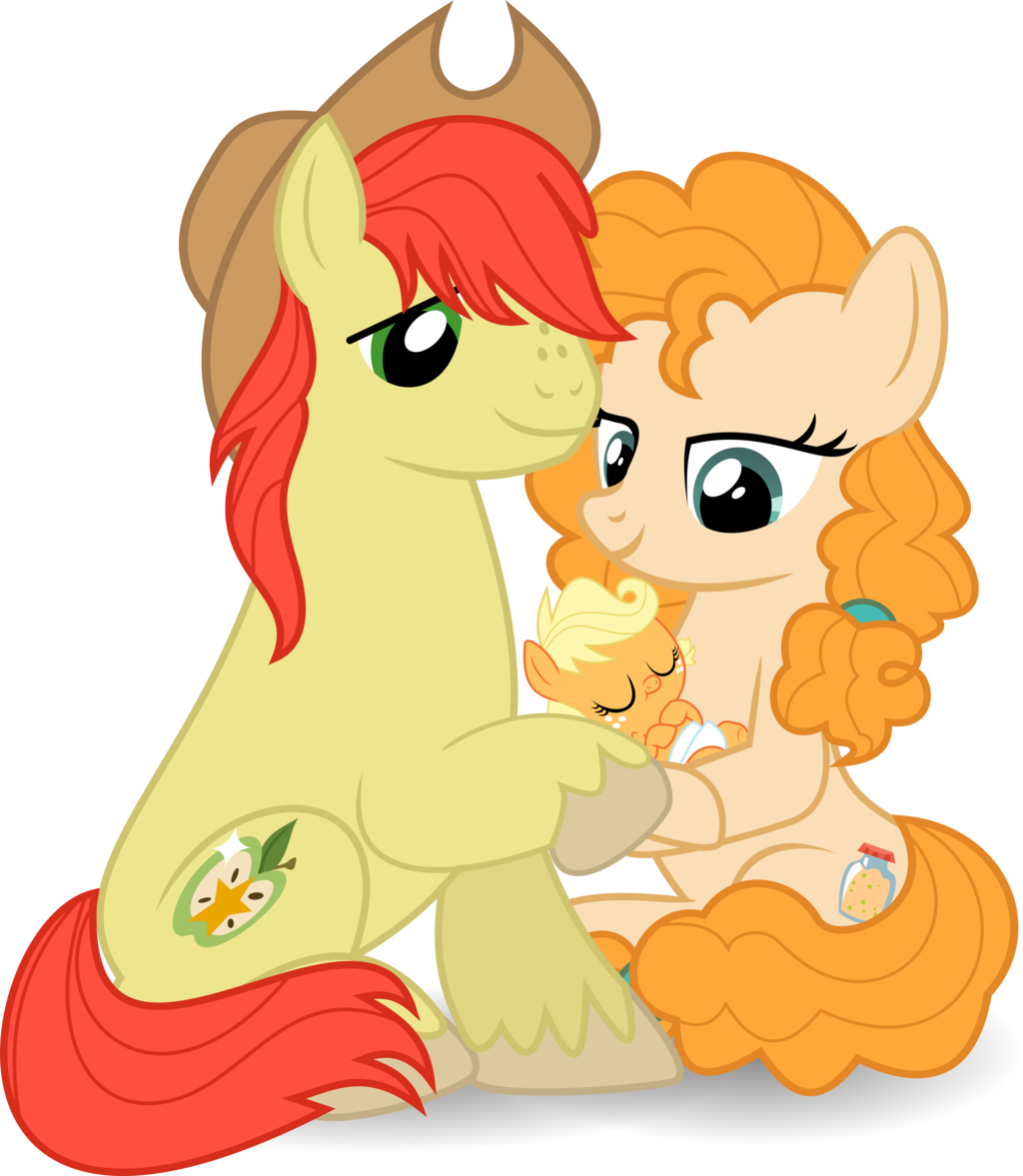 Mlp Vector - My Little Pony Applejack's Parents (1024x1177)