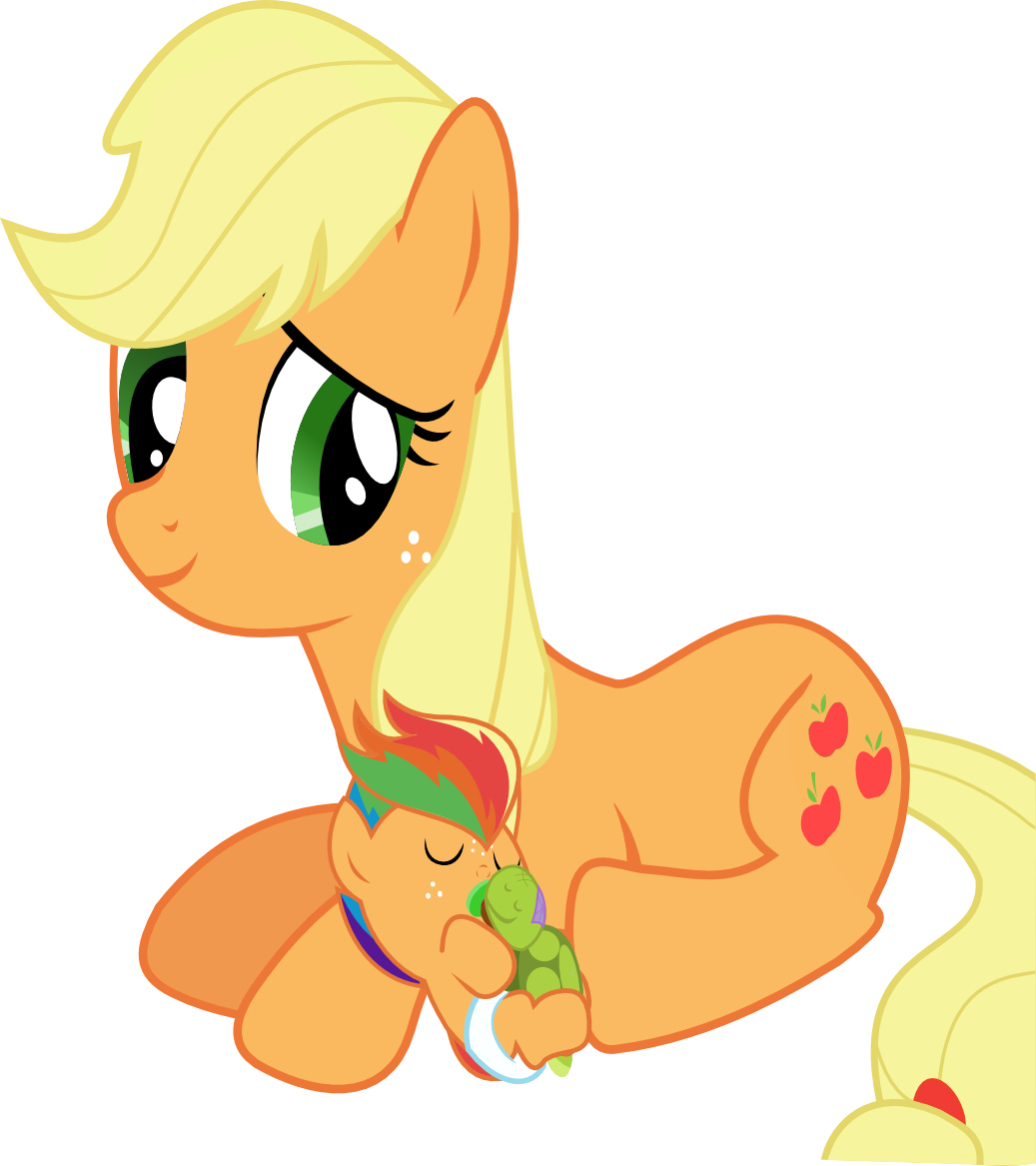 My Little Pony Applejack Parents - Cartoon (1037x1167)