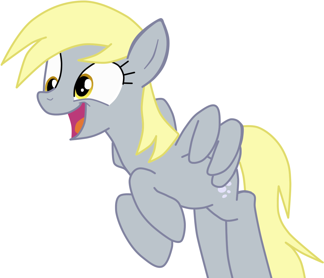 Open-mouth Derpy - Derpy Hooves Transparent Background (1320x1260)