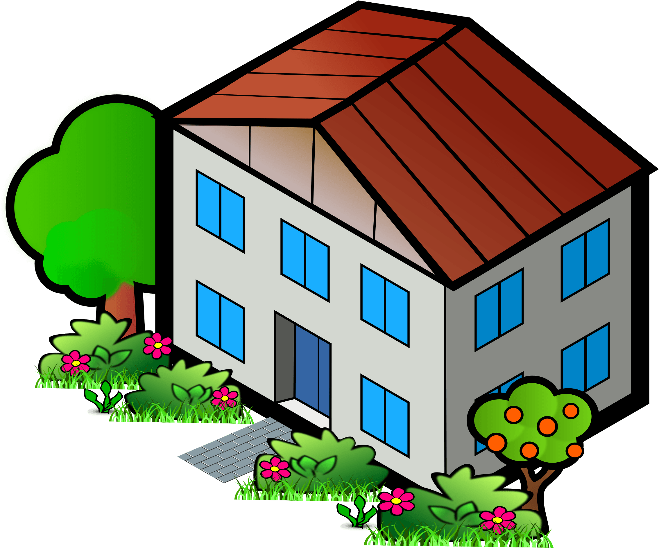 Leave House Clipart - Cellular Alarm Monitoring (2400x2034)