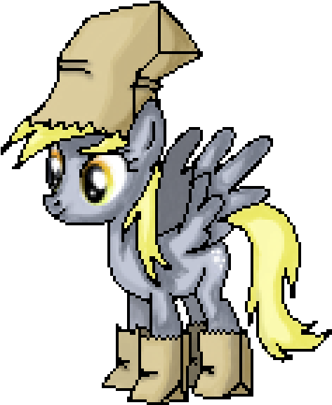 Creepygamertip, Derpy Hooves, Female, Mare, Paper Bag, - Cartoon (520x600)