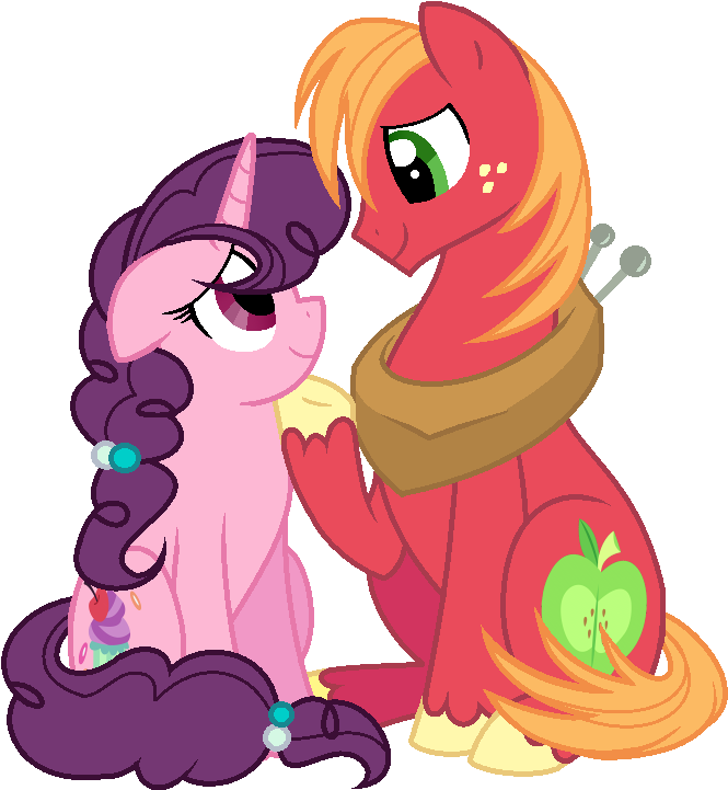 L Spoilers L I Like You Too By Mintoria On Deviantart - Mlp Big Mac X Sugar Belle (705x761)