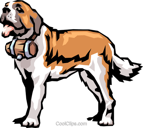Cartoon Kangaroos Royalty Free Vector Clip Art Illustration - St Bernard Clip Art (480x429)