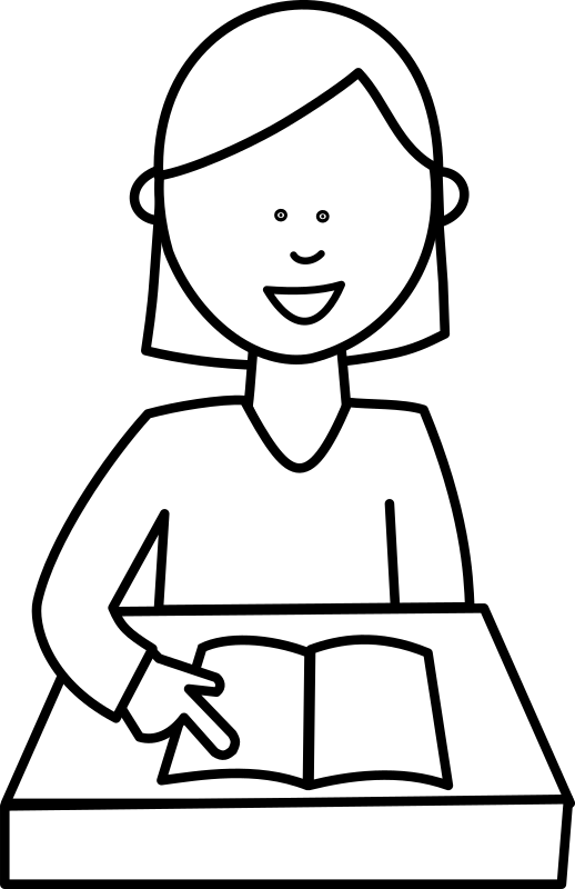 Medium Image - Student Clipart Black And White (518x800)