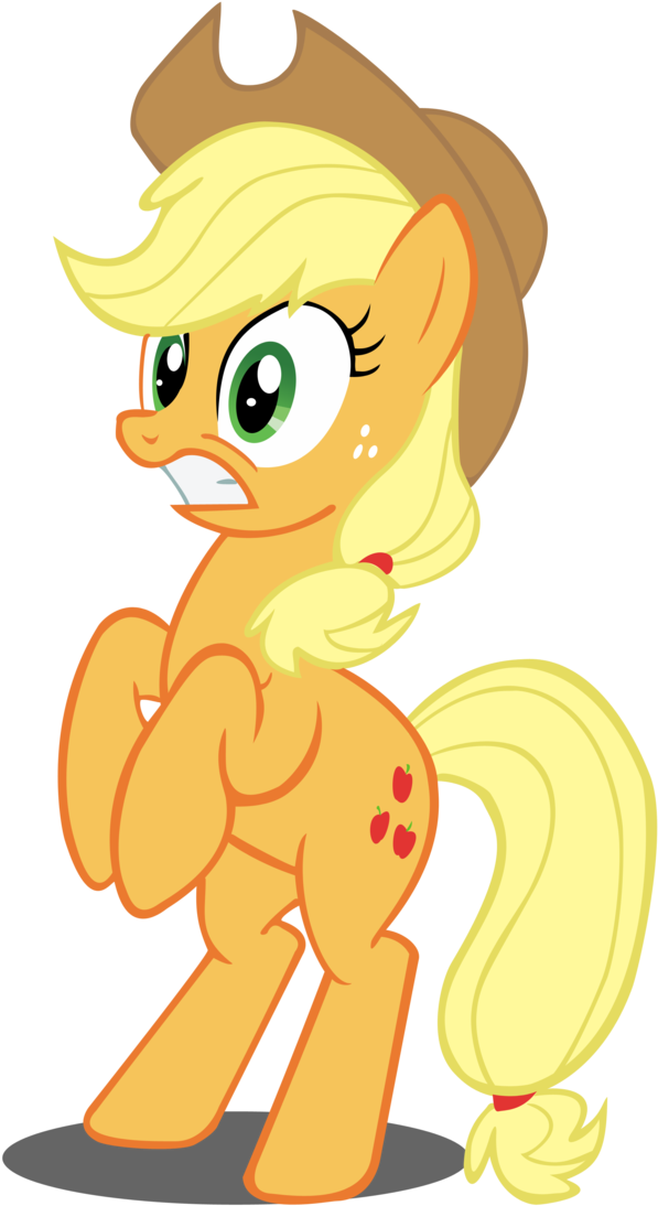 My Little Pony Friendship Is Magic Who Is More Scared - My Little Pony Applejack Scared (686x1165)