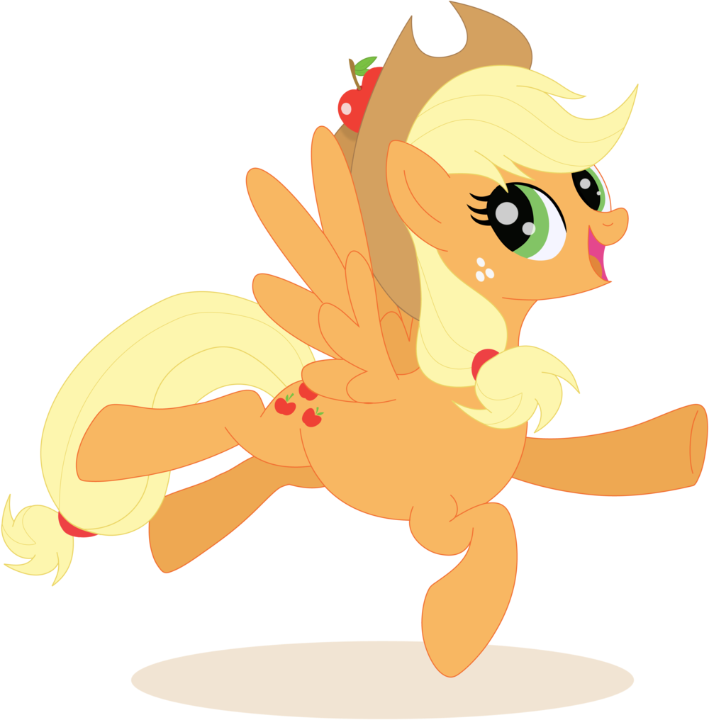 Pegasus Applejack By Elsdrake Pegasus Applejack By - Mlp Applejack With Wings (1024x1056)