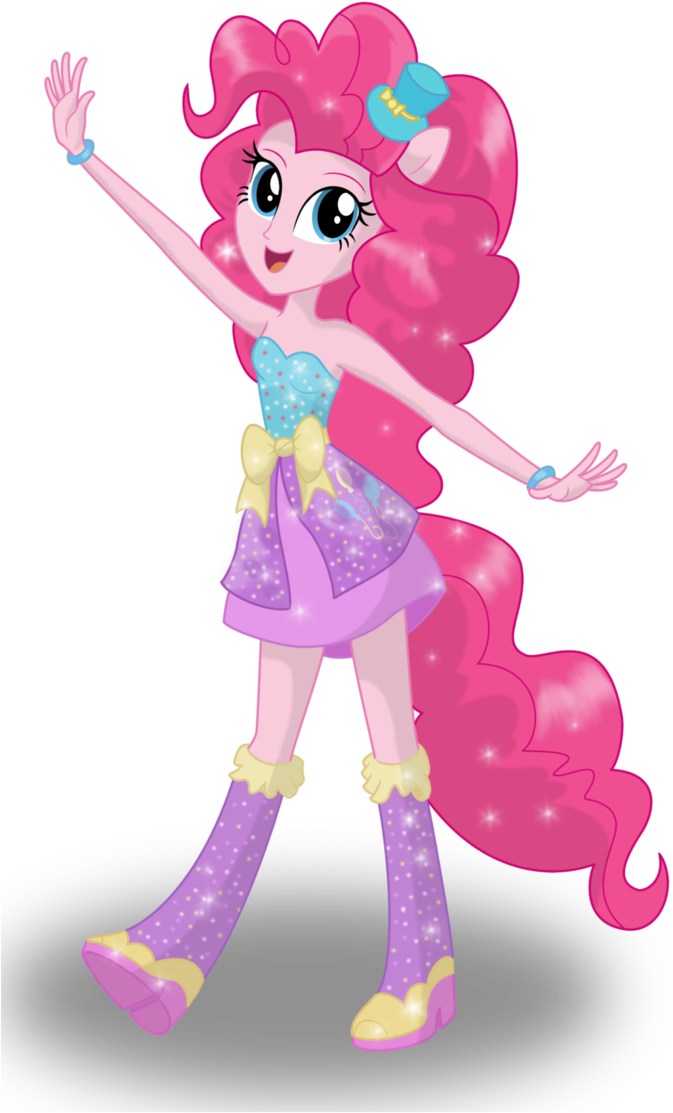 کیکِ فنجونی صورتی،کاپ کیک صورتی - Mlp Equestria Girls Pinkie Pie Dress (692x1154)