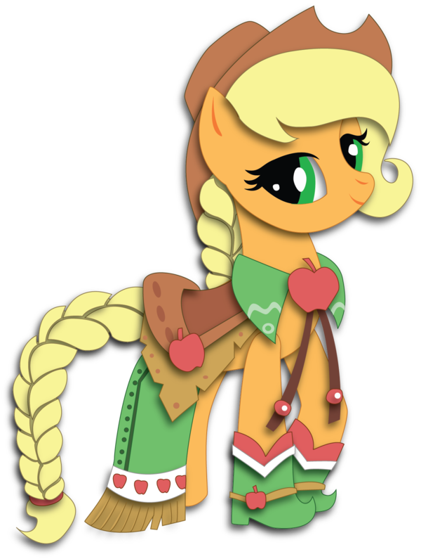 Shadowbox Mock Up - Applejack In Gala Dress (600x795)