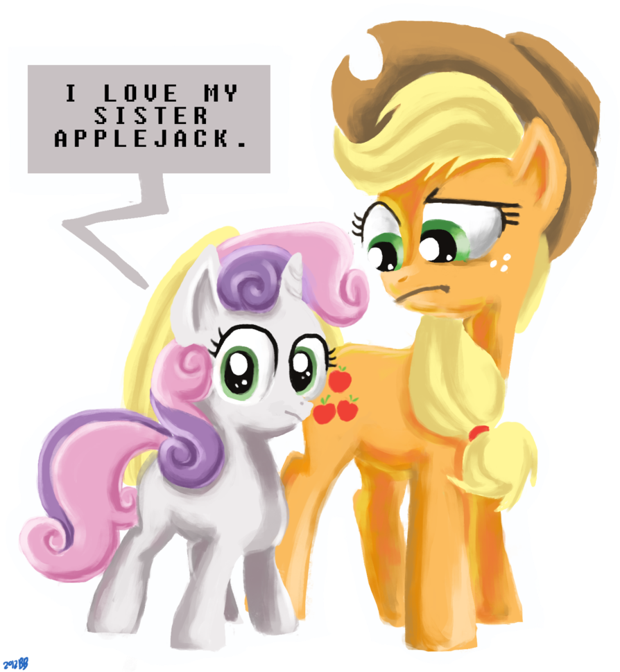 "yes I Love My Sister Applejack " - Cartoon (900x978)