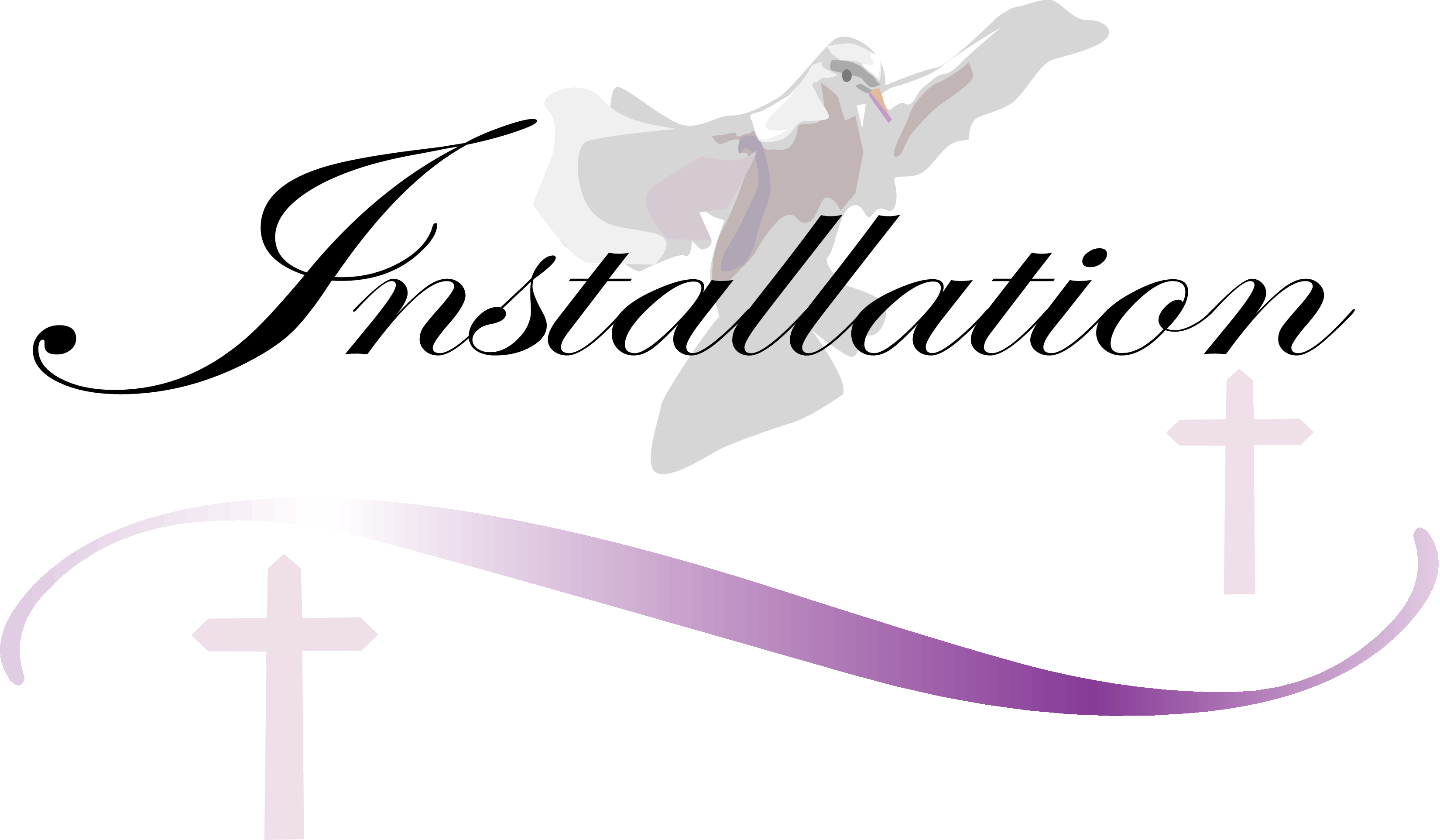 Installation Over Dove And Crosses - Live For Jesus Like You Mean It Vinyl Wall Art, Christian, (3300x1925)