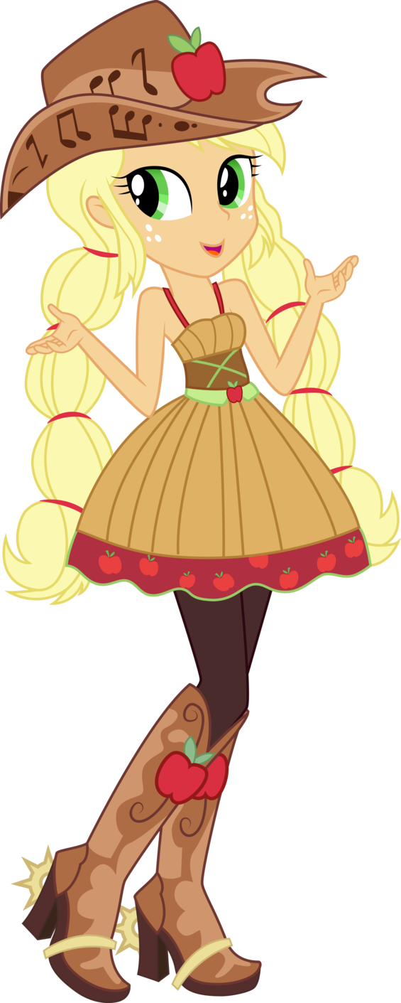 Applejack By Diamondsword11 On Deviantart - My Little Pony Equestria Girls Applejack (565x1411)