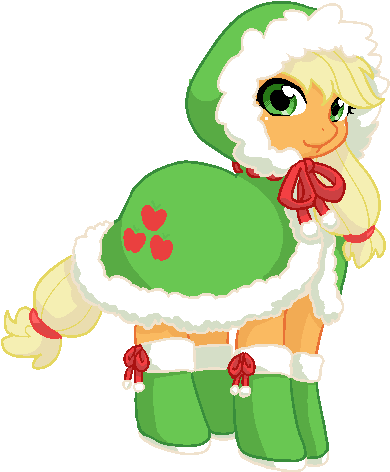 Applejack Winter Dress By Norang94 - My Little Pony Applejack Winter Dress (435x501)