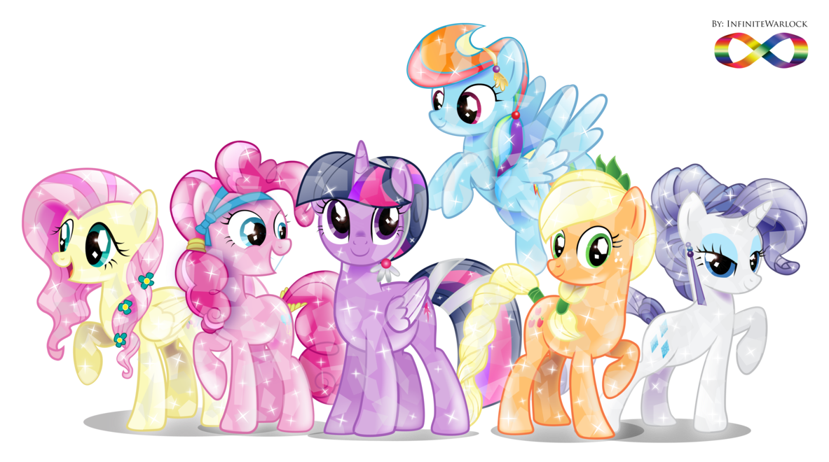 خوب پایان عکس ها - Crystal Ponies Mane 6 (1193x669)