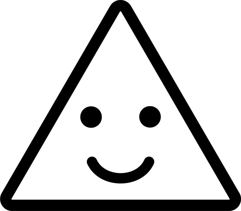 Hey I Have A Simple Question, One Not Regarding Beliefs - Triangle With Smiley Face (800x703)