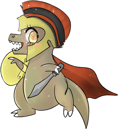 Spartasaurus Rex Oc Chibi Digital Art Gift By Spartasaurus - Cartoon (533x556)