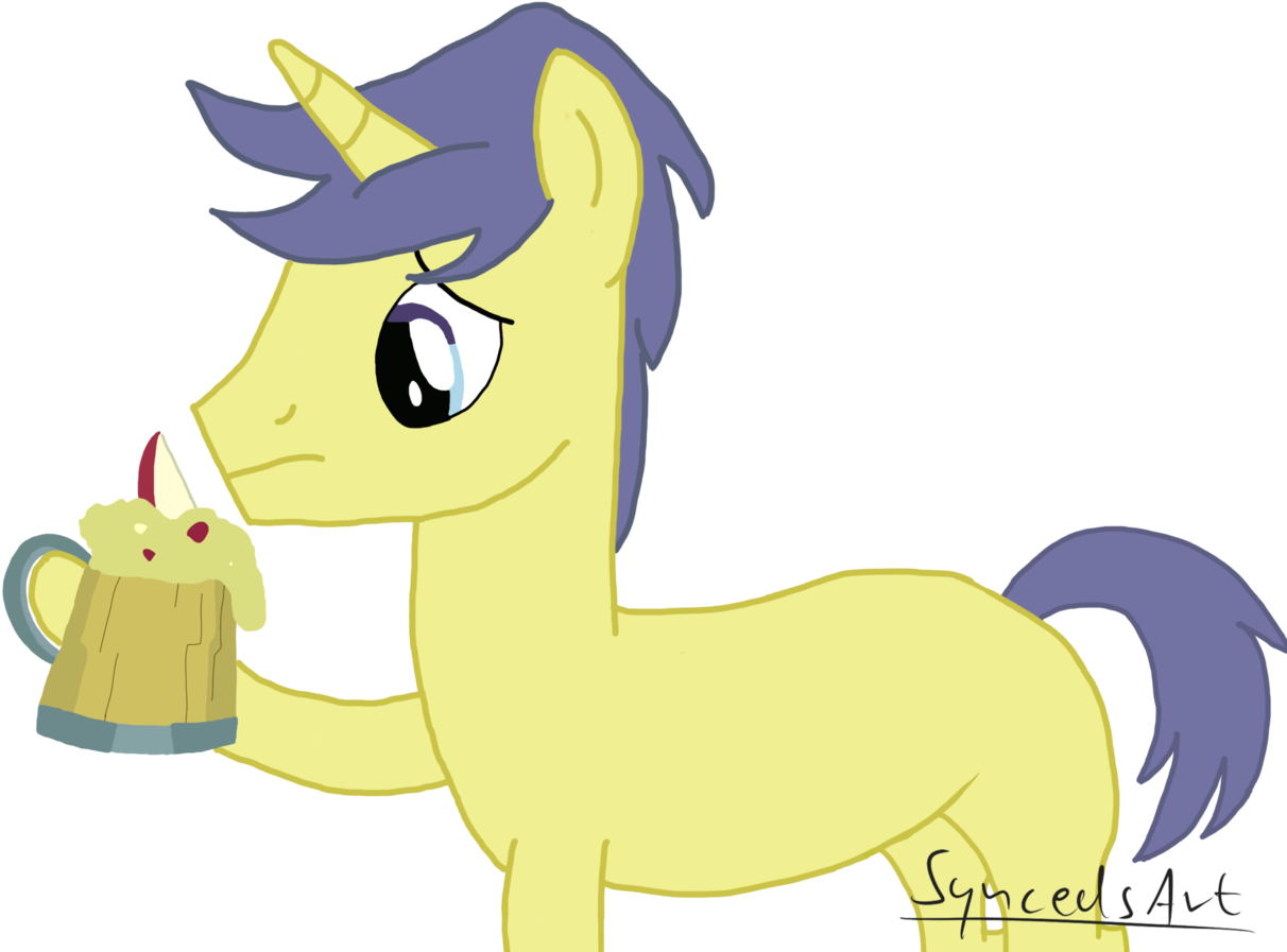 Syncedsart, Background Pony, Cider, Comet Tail, Digital - Cartoon (1280x960)