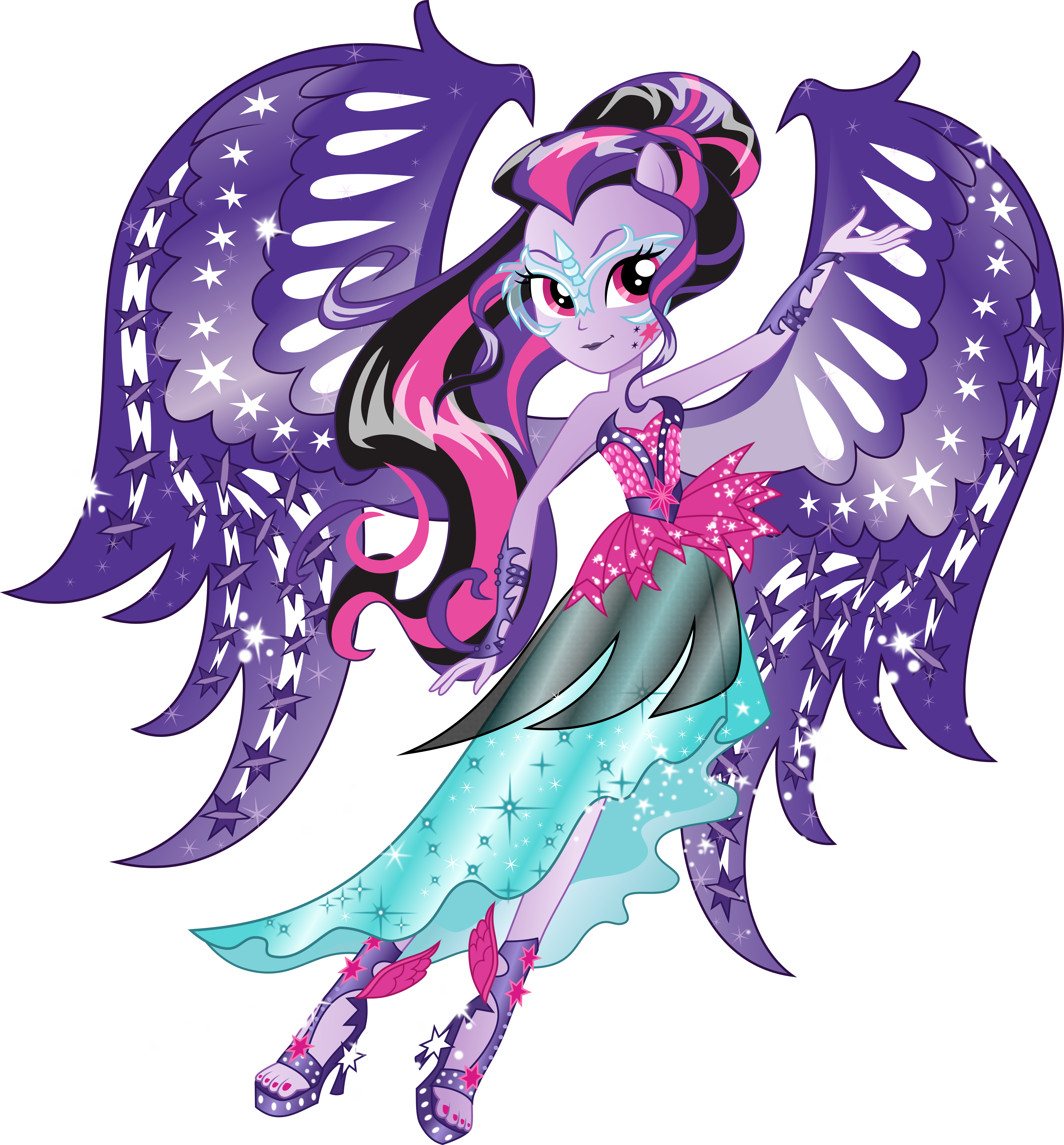 به - Equestria Girl Midnight Sparkle (4991x5369)