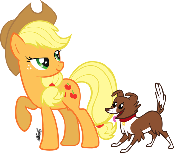 Applejack Dog Download - My Little Pony Winona (600x530)