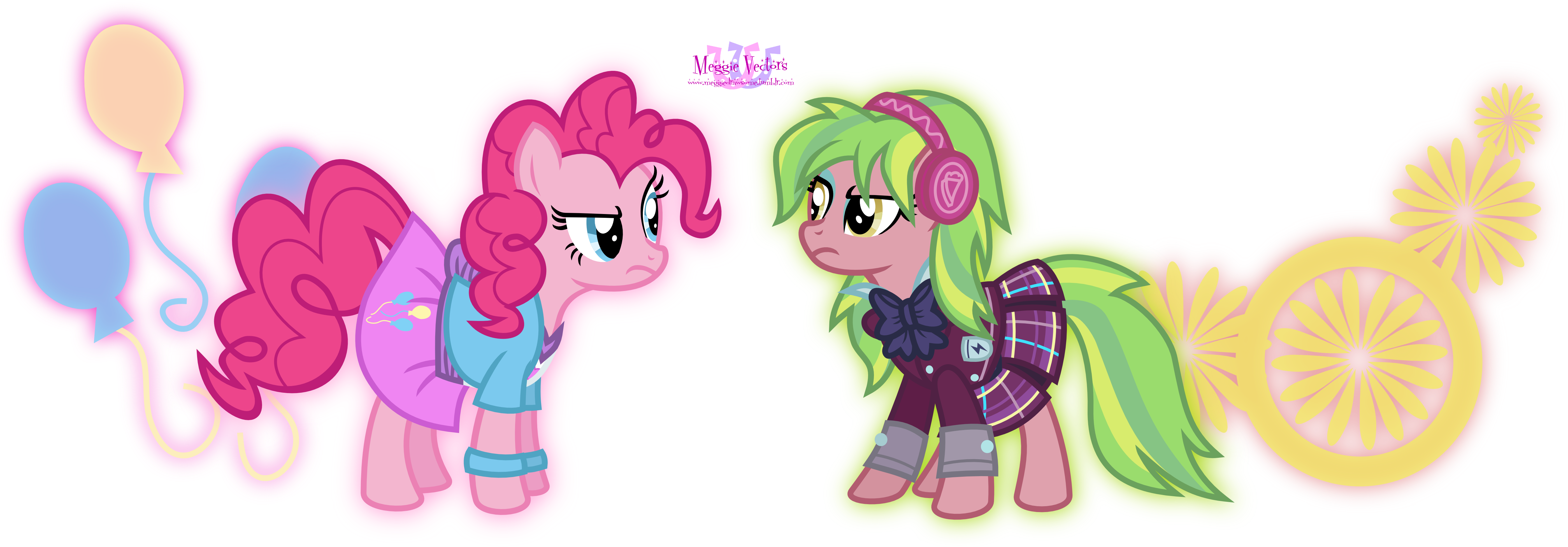 رینبو بر علیه ایندجیو - Lemon Zest And Pinkie Pie (5379x1876)