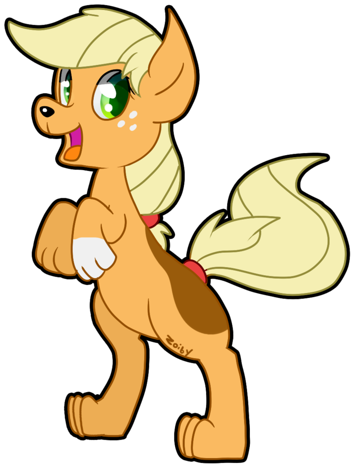 Applejack Pony Dog By Zoiby - My Little Pony Dog Applejack (816x979)