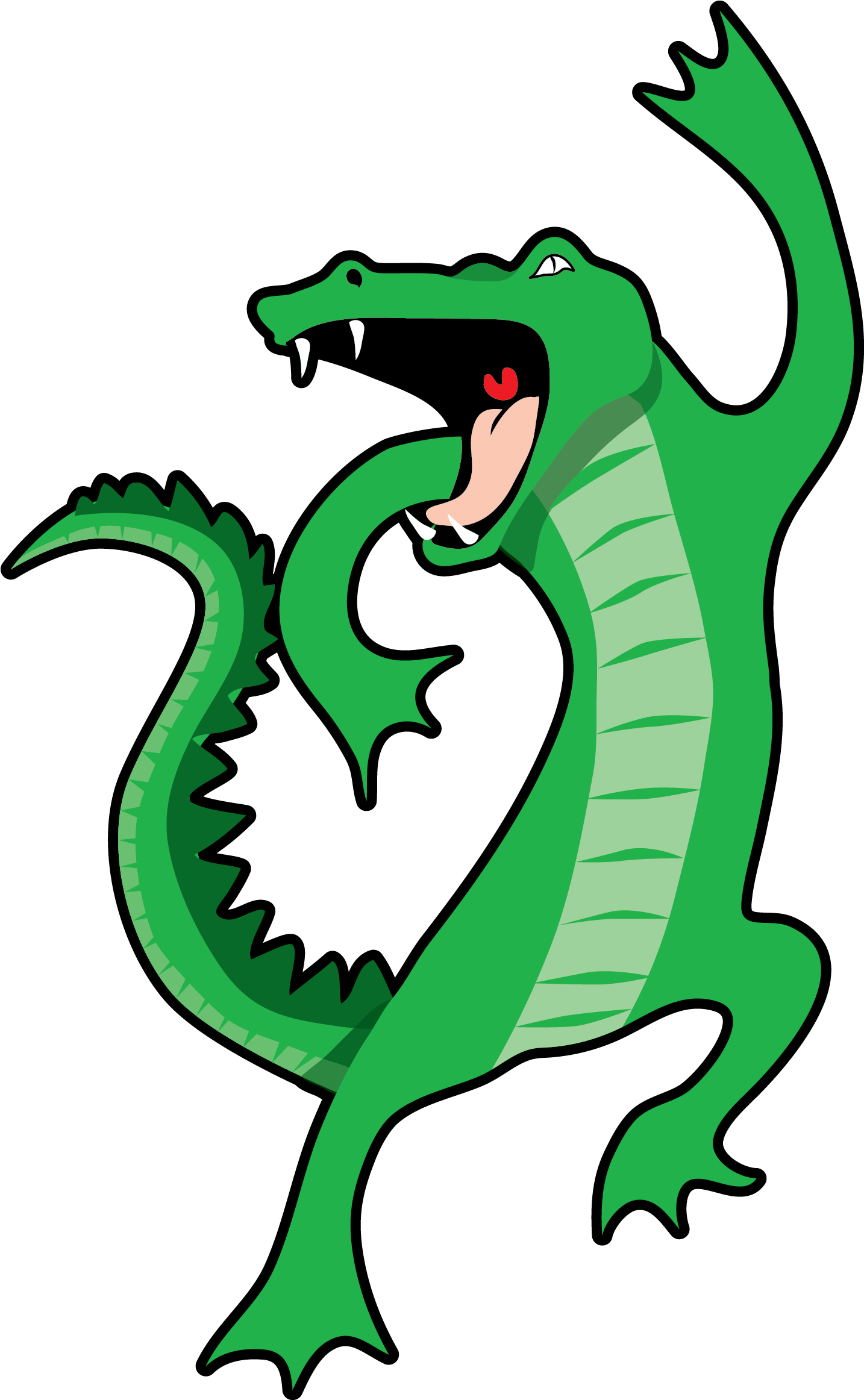 Dancing Alligator Vector Clip Art - Clip Art - (1757x2475) Png Clipart