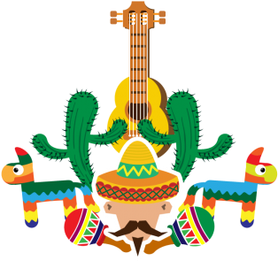 Mexican Celebration Commemorating The 5 Of May, Mexican, - Mexican Confetti Png Transparent (360x360)