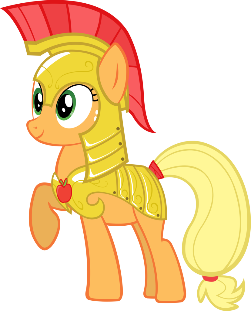 Applejack, Armor, Royal Guard, Safe - Cartoon (828x1024)