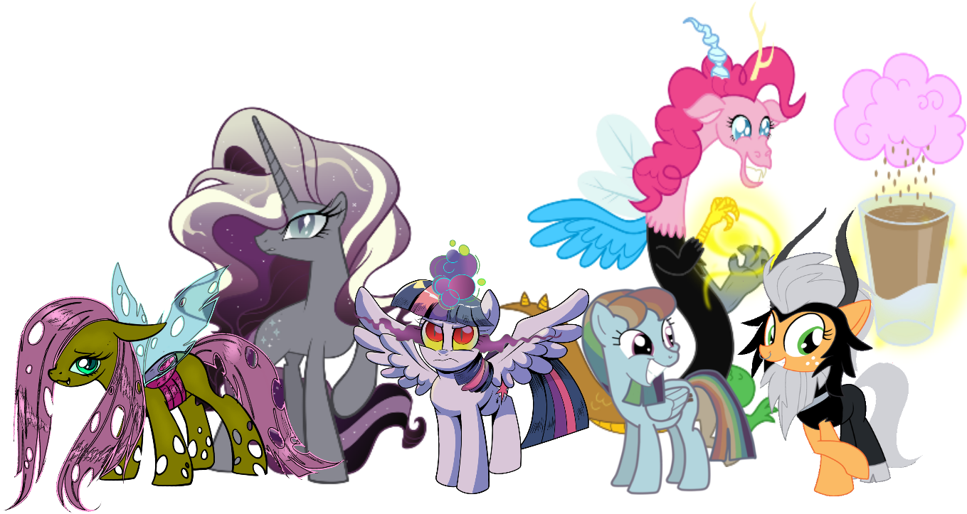 Mom And Baby Horse Coloring Pages Download - My Little Pony Villains (1366x768)