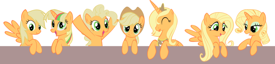 My Little Applejacks By Oceanbreezebrony - Cartoon (900x210)