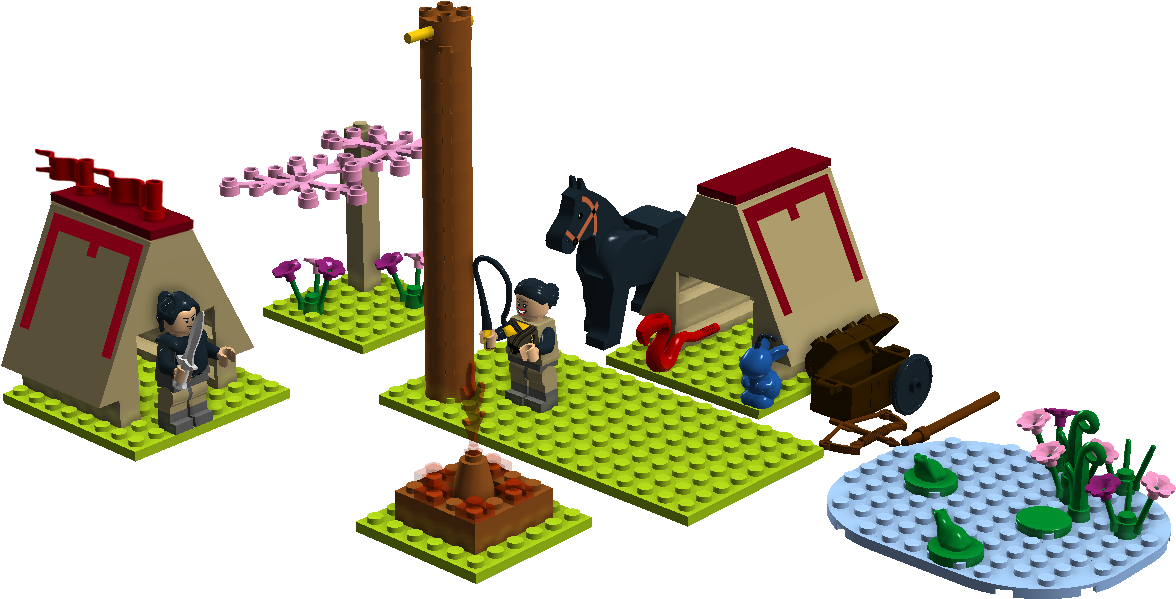 Mulan's Training Camp - Lego Mulan's Training Day (1356x739)