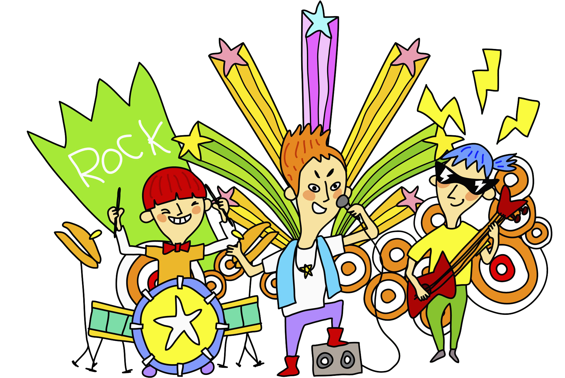 Microphone Cartoon Rock Music Illustration - Cartoon (2223x1572)