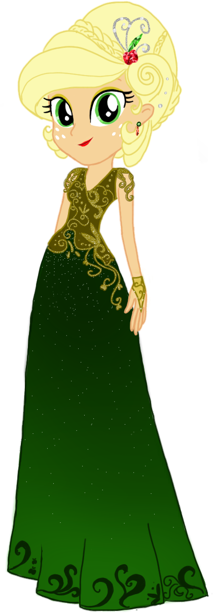 Alternate Hairstyle, Applejack, Artist - Applejack Equestria Girls Dress (426x1225)