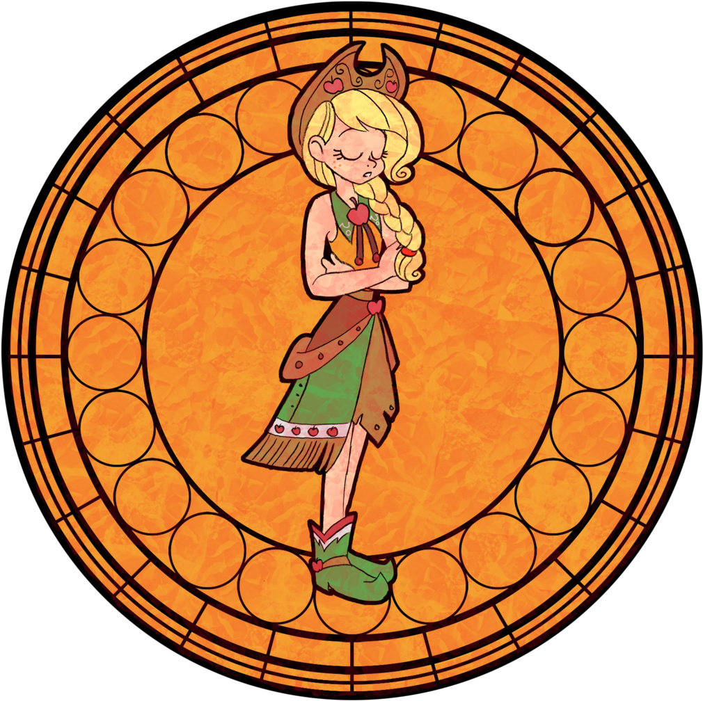 Applejack Dresses - Kingdom Hearts Stained Glass (1024x1024)